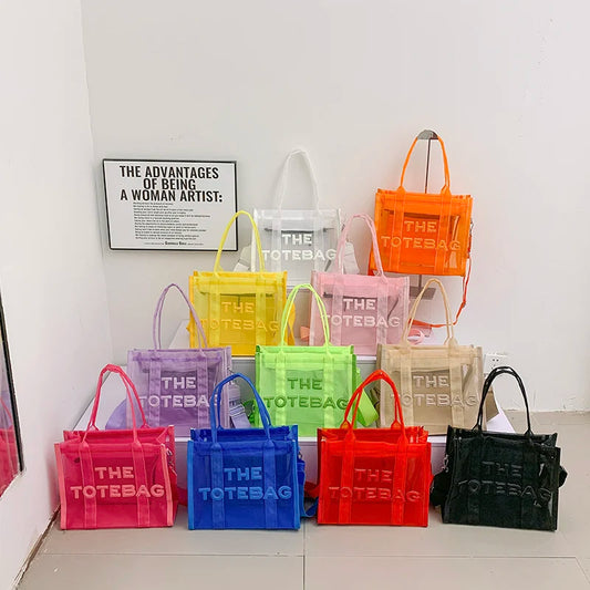 The Tote Bags Summer Trend Large Size Clear Beach Shoulder Crossbody Handbags