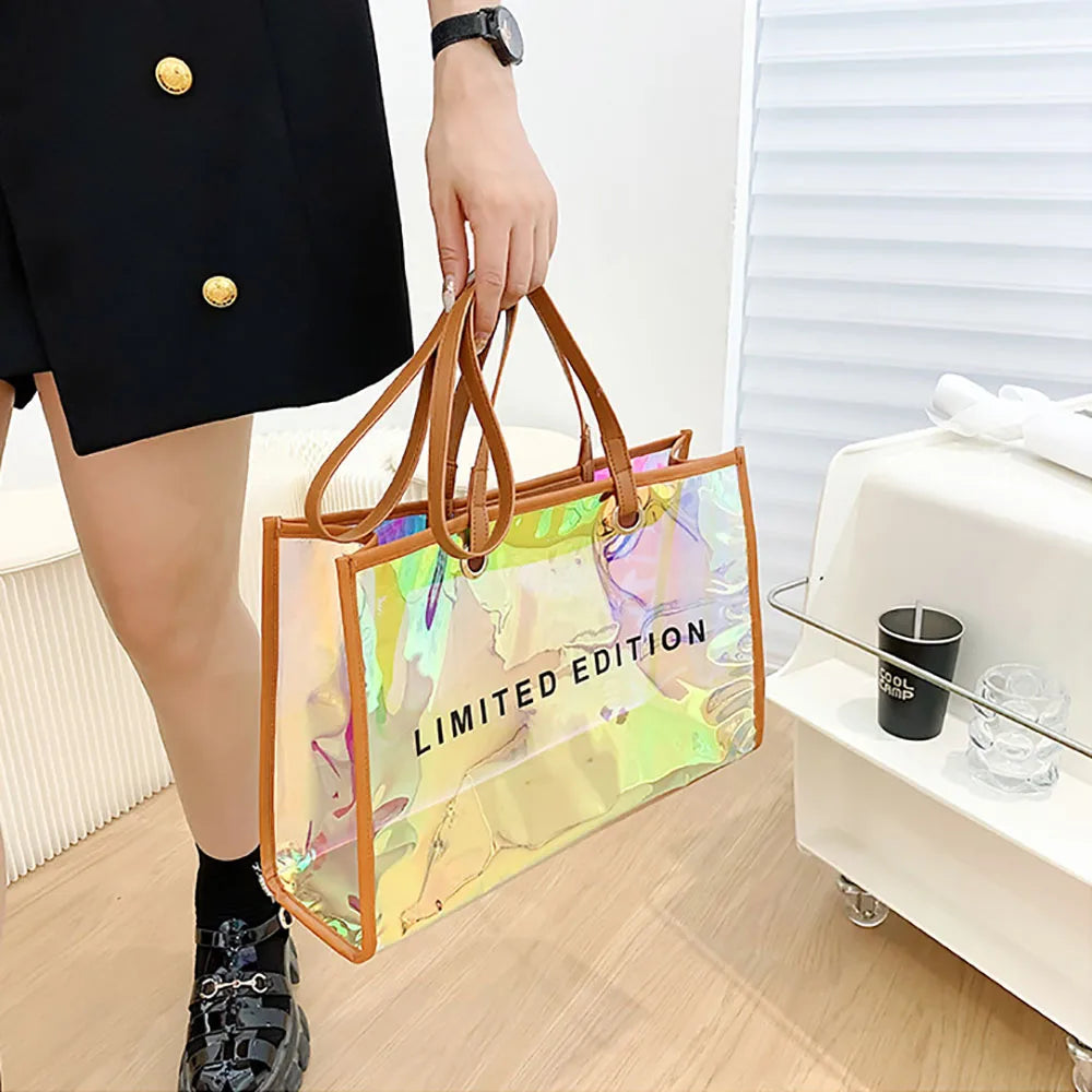 Fashion Clear Tote Bag Waterproof Transparent Handbags