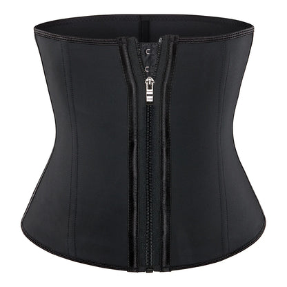 Zip And Hook Clips Smooth Latex Waist Trainer Slimming